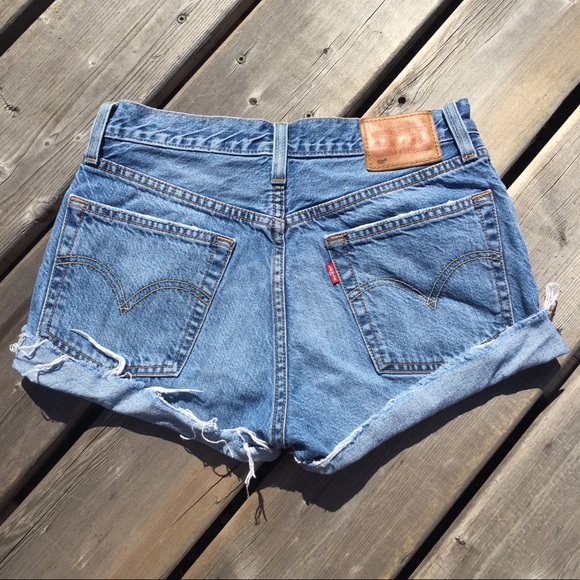 Levi’s 501 Denim Cut Off Shorts Size 25 - Picture 4 of 7